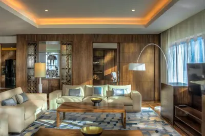 a living room with a couch and a table at JW Marriott Hotel Santo Domingo in Santo Domingo