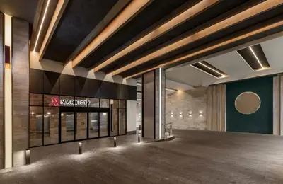 a rendering of the lobby of the new york hotel at Santo Domingo Marriott Hotel Piantini in Santo Domingo