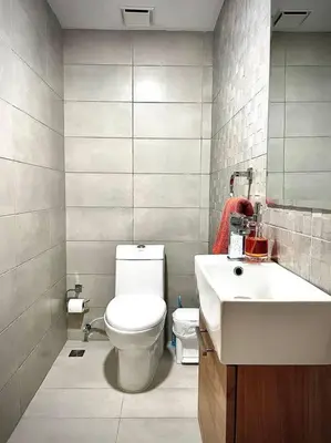 a bathroom with a white toilet and a sink at VIP DELUXE AND TOWER J7_POOL_GYM_SAUNE_WIFE in Santo Domingo