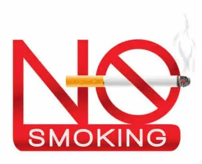 a cigarette with a no smoking sign on it at Luxury 1 BDR , Rooftop POOL, Gym, in Downtown D2 in Santo Domingo
