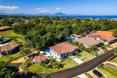 an aerial view of a house at Villa Collie Luxury Retreat7 King Master BRMaid in Sosúa