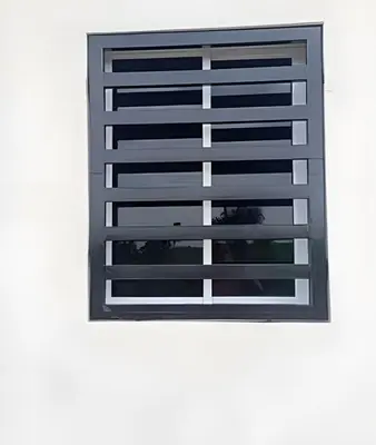 an open window on a white wall with a view at Apart hotel Costa Verde,#1 Exclusivo y seguro con cama Queen in Las Galeras