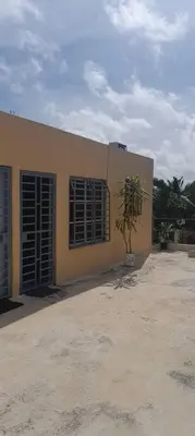 a building with a palm tree in front of it at SDQ Apartamento Marbella 2 in La Ureña