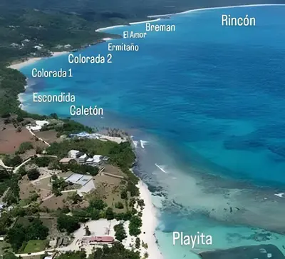 an overhead view of the island of colombia and the ocean at Apart Hotel Costa Verde - #2 Exclusivo y Seguro cama King zise in Las Galeras