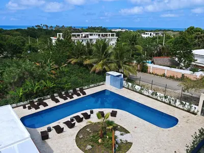 an image of a swimming pool in a resort at Surf One in Sosúa