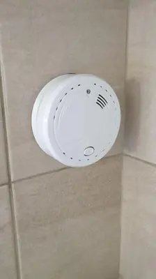 a white light on the ceiling of a shower at CasaMia RD B&B in Río San Juan