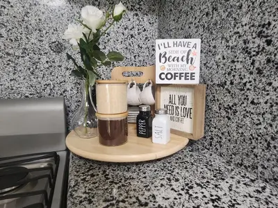 a shelf with a coffee pot and a vase with flowers at Penthouse Apartment with Bay and Mountain Views, Rooftop BBQ, AC, Fast WiFi, Near Saladilla Beach, Barahona in Santa Cruz de Barahona