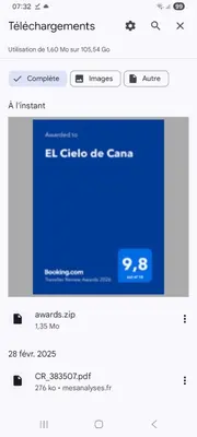 a screenshot of a cell phone screenshot of a cell phone scam webpage at EL Cielo de Cana in Las Terrenas