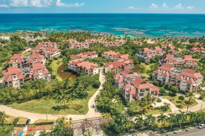 an aerial view of a villa community with houses at Exceptional apartment nearby beach at Portillo in Las Terrenas