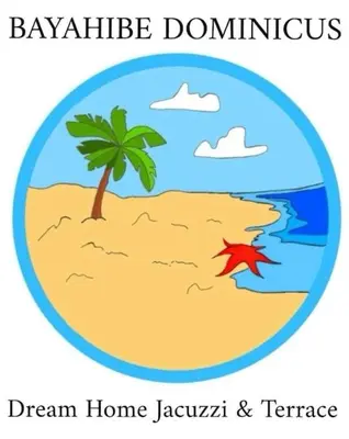 a beach with a palm tree and a red bird at Estrella del caribe in La Laguna