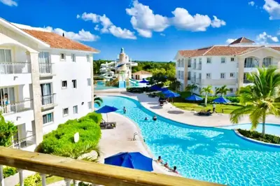 a view of the pool at the resort at Cadaques Caribe Bayahibe Private beach in Bayahibe