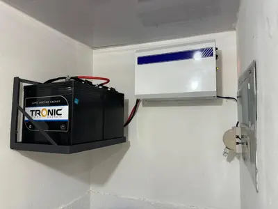 a toaster sitting on a wall in a room at Casa las americas in La Cana