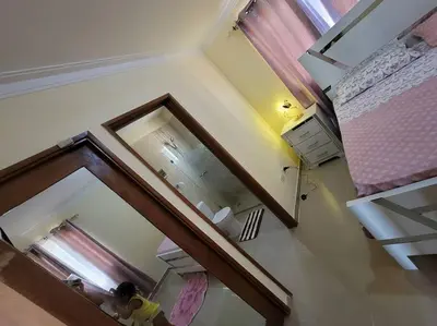 an overhead view of a room with a mirror at comodidad y tranquilidad in Mendoza