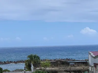a view of the ocean from a building at Casa La Maria Zona Colonial in Santo Domingo