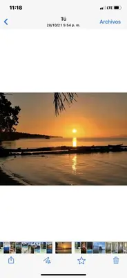 a screenshot of a picture of a sunset at River 1 Basili in Santa Bárbara de Samaná