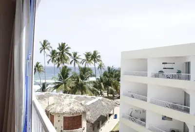a view of the beach from a hotel room at Albatros by R&R in Villas del Mar