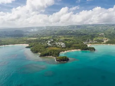 an aerial view of a group of islands in the ocean at Casa Phil - Amazing Sea View Luxury Modern, Fully Staffed in Las Terrenas