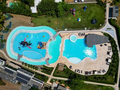 an overhead view of a large swimming pool at Casa Linda Villa 918 - Sosua in Sosúa