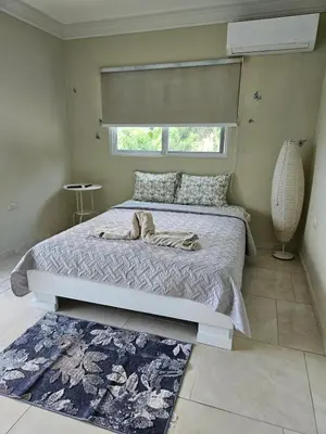 a bedroom with a bed and a window at Full Department 2 hab in Las Terrenas