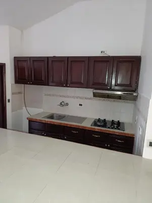 a kitchen with a sink and a stove in it at acuario residencial 2 in La Viva