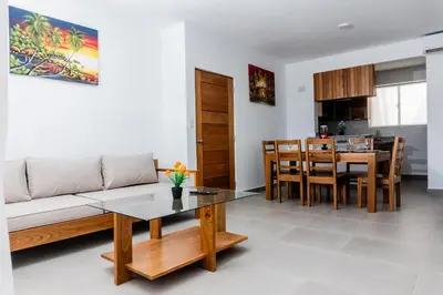 a living room with a couch and a table at Caribey2 APT 2D2 in Colorado