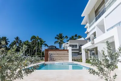 an exterior view of a building with a swimming pool at Caribey2 APT 2D2 in Colorado