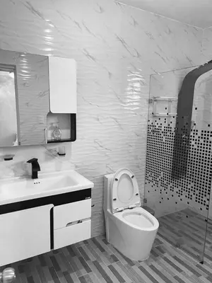a bathroom with a toilet and a sink and a shower at Apartamento 2 in Cancino