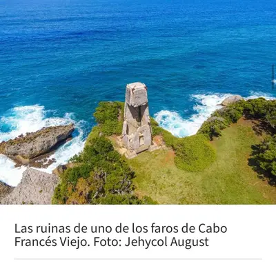 an island in the ocean with a stone monument at magnifica villa en cabrera in Cabrera