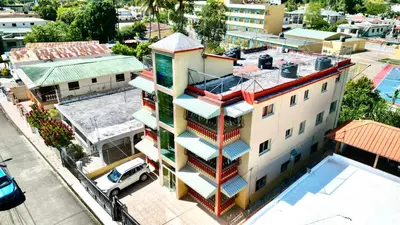 an overhead view of a building in a city at Oasis de Paz 04 in Colorado