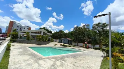 a swimming pool in the yard of a house at Ideal with a Jacuzzi, pool in Colorado