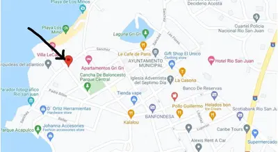 a map of the city of amsterdam with sights at Room 3 in Río San Juan