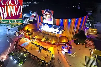 an overhead view of a show and disco at night at Alojamientos de 1 y 2 habitaciones a 5 min de la playa in Punta Cana