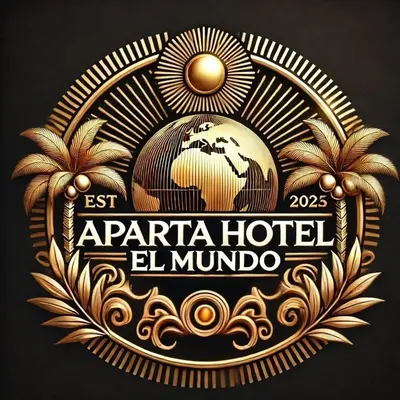 a gold emblem with a hotel el mundo at Aparta El Mundo in Punta Cana