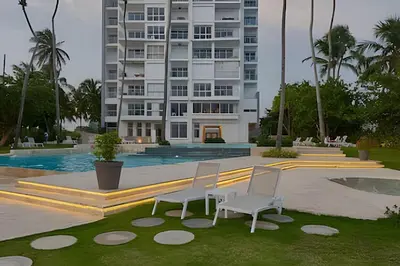 Gallery image of Caribbean Sea Waves View, Beachfront Apt. in La Puntica de Juan Dolio