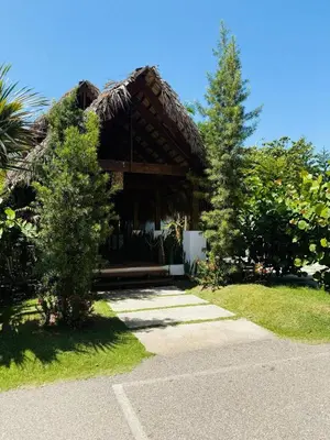 a house with a tree in front of it at Experience Coconut Paradise Apart O2 in San Cristóbal