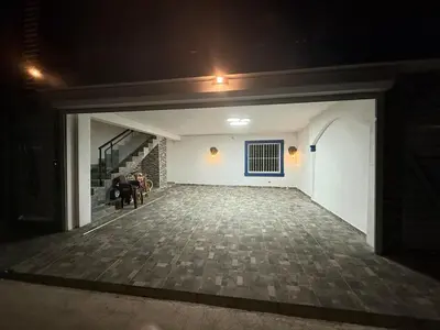 an empty room with a staircase in a building at private property just for you in San Isidro
