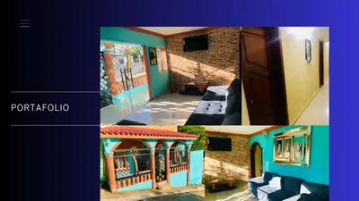 a collage of three pictures of a house at Doña Nida Family Hotel in Santa Cruz de Barahona