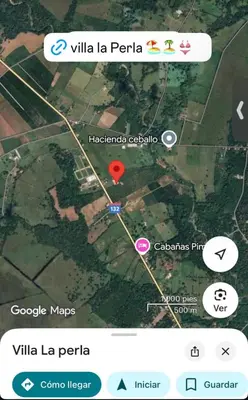 a screenshot of a cell phone with a map at Villa La Perla in Pimentel