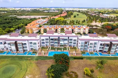 an aerial view of a resort at Comfy 3BD Condo in Cocotal in Punta Cana