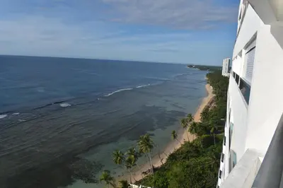 a view of the ocean from a building at El Sueño, Breathtaking Ocean Front, Juan Dolio in Guayacanes