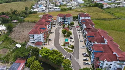 an aerial view of a village with houses at Charming Apartment in Jarabacoa with Shared Pool in Jarabacoa