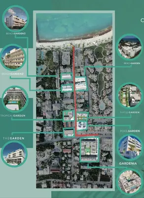 a map of the proposed development at Luxury Beachside Retreat & Private Plunge Pool in Punta Cana