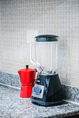 a blender sitting on top of a counter at Tu rincon Caribeño in San Isidro