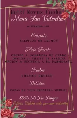 a invitation to a wedding with flowers on it at Hotel Novus Caoba, Confort y calidez en Mao, Valverde