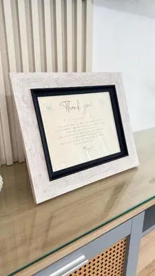 a picture of a wedding invitation on a table at Villa Solana in Cabrera Dominican Republic in Cabrera