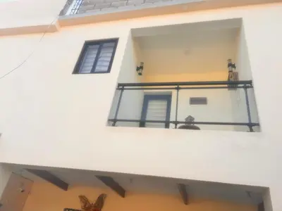 a view of a building with a balcony at El descanso in Higuey