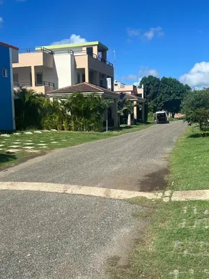 an empty road in front of a house at Quiet and beautiful view in Boca Chica