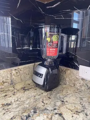 a blender sitting on top of a counter at Luxurious 1BR apartment with ocean and mountain views, central in San Felipe de Puerto Plata