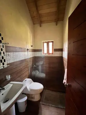 a bathroom with a toilet and a sink at Villa Orquidea in Buena Vista