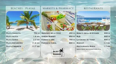 a menu for a beach restaurant on the beach at Caribbean luxury in Sosúa